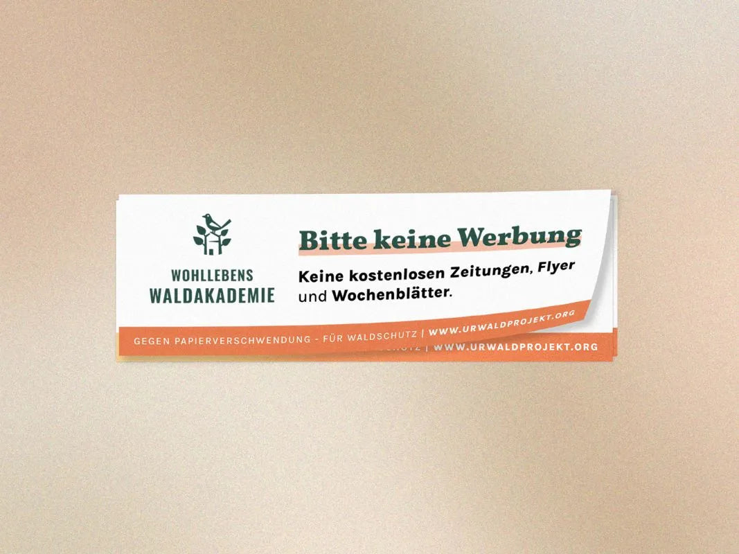 "No advertising please" sticker